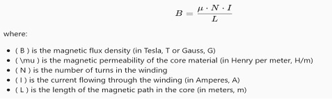 Engineering view presenting transformer magnetic-flux density